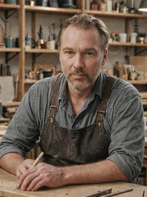 Michael Dickey, master furniture restorer